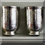 D31. Mercury glass vases. 